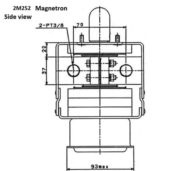 2M252 Magnetron Outline diagram 3